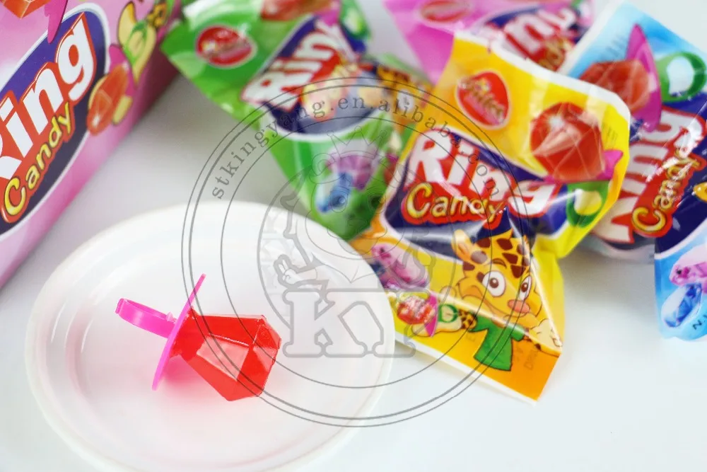 Jewel Ring Shape Sweet Hard Lollipop Candy