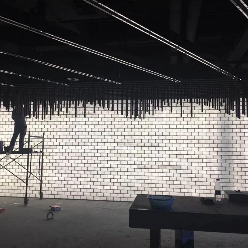 Cuboid transparent glass crystal brick for architecture entertainment Venues