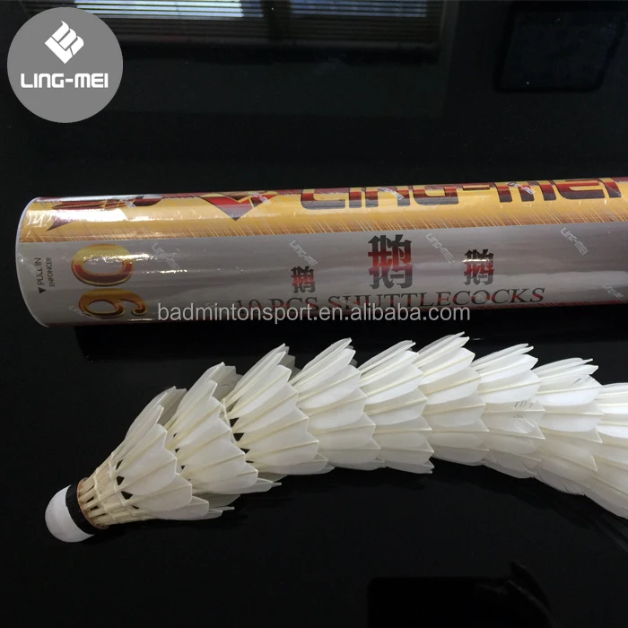 Top Quality Badminton Shuttlecock With Grade 1 Goose Feather and Natural Cork Head For International Tournament