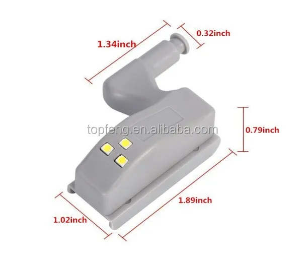 Cabinet Hinge LED Light Cupboard Light with Automatic Switch Automatic Switch for Home Kitchen Office Hotel