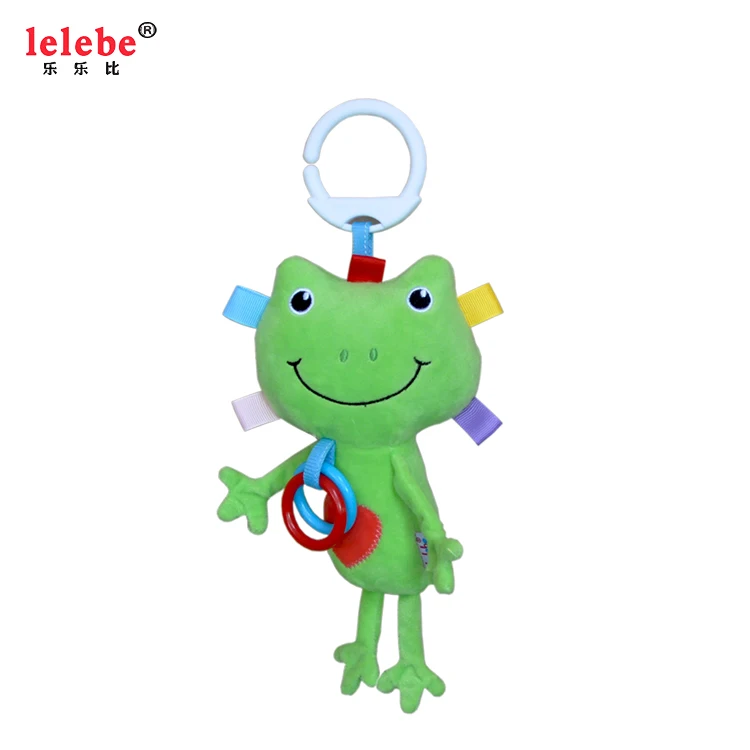 Baby teether doll 2022 OEM wholesale infant rattle plush stuffed toy animals soft doll kids musical multifunction toy