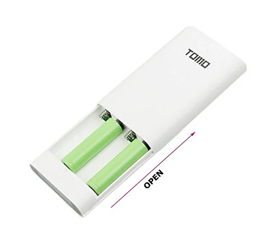 
Tomo V8-4 Portable Extra LCD Display 18650 USB Battery Charger Power Bank with 4 Slots For iPhone Samsung HTC iPad 
