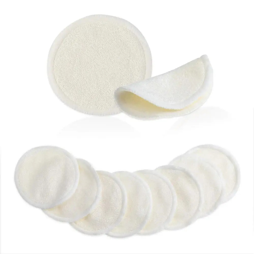 Natural Bamboo Cotton Makeup Remover Pads Zero Waste Reusable Make up Pad Face Eye Washable Facial Cleansing Cloths