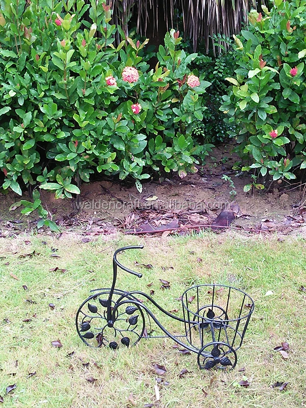 Metal iron bicycle plant stand