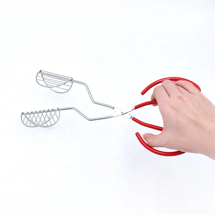 Food Grade Taco Press Stainless Steel Taco Press Tong with coating handle