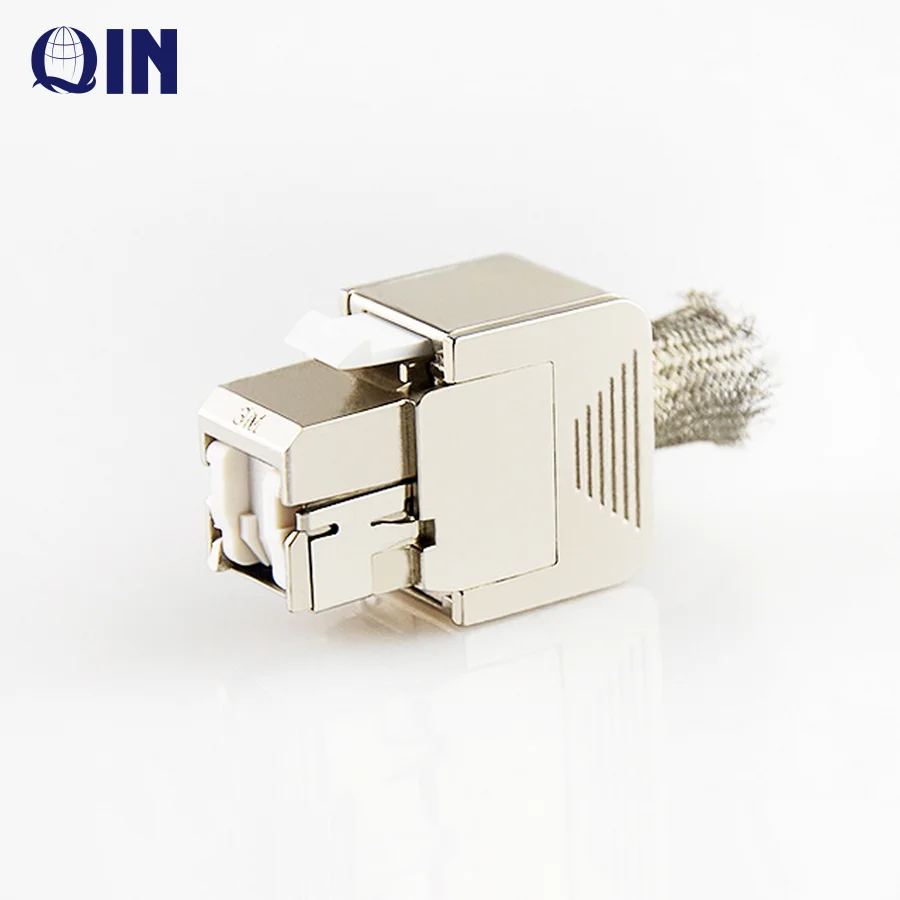 High quality 3M CAT6A STP Keystone jack Zinc Alloy RJ45 8P8C CAT6A Toolless Keystone jack 3M STP IO Jack