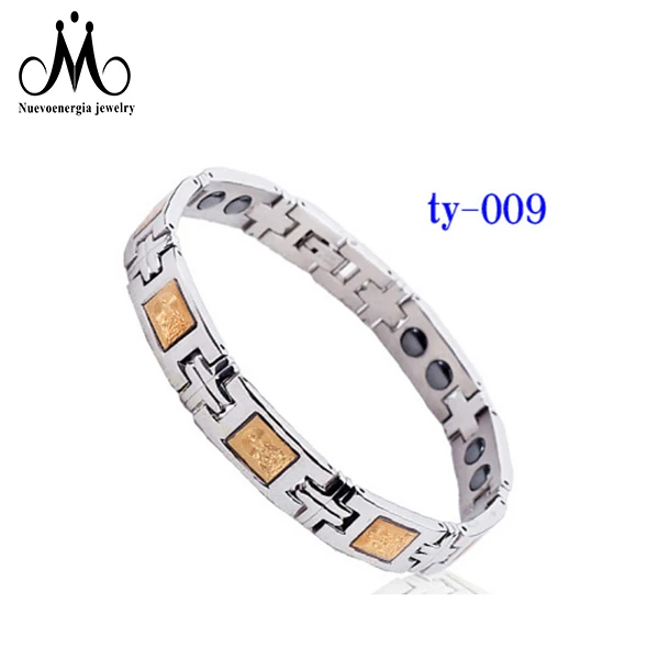 Men Luxury Black Gold Magnetic Blood Pressure Therapy Bracelet