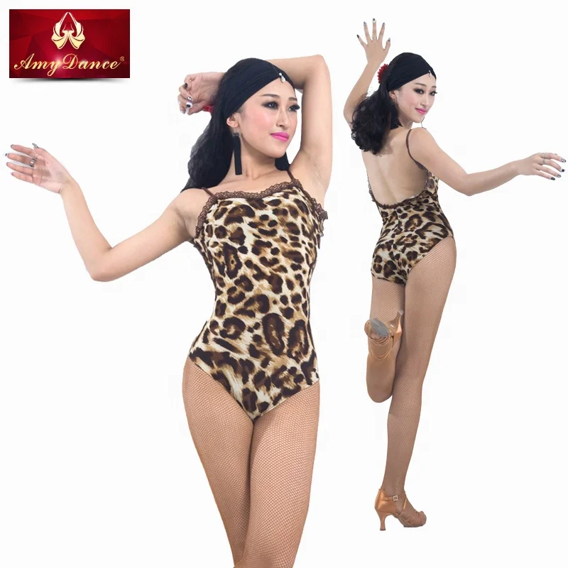 
Bra inside lace trim bodysuit ballet dancing leotards tops for women 