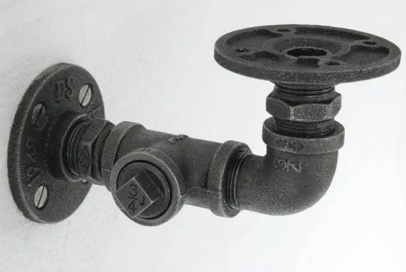 Retail POS Point of Sale urban industrial vintage retro style Pipe Pipework shelf shelving brackets (pair)