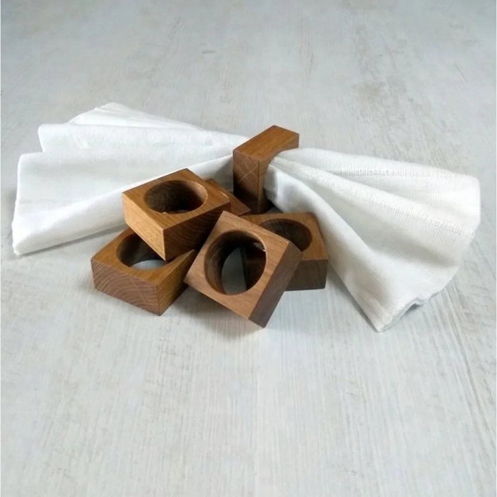 Самые популярные товары 2024 Новое поступление классическое круглое кольцо из натурального дерева для салфеток