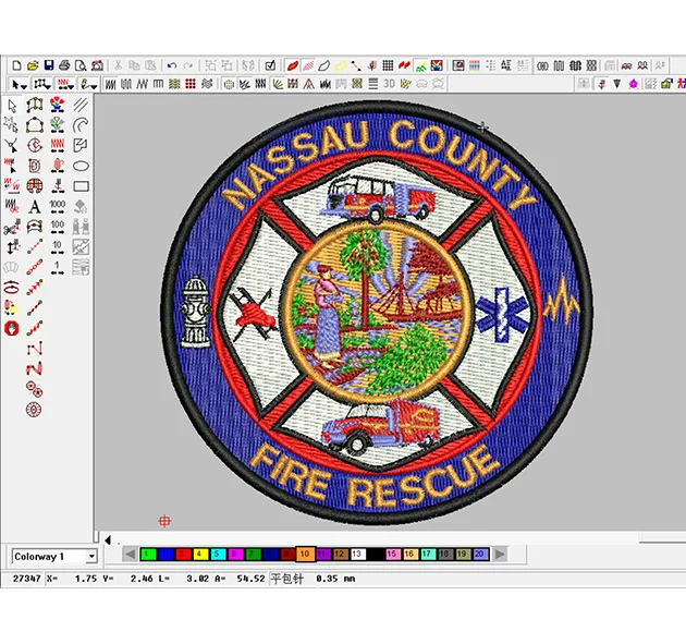 
Senior Designer Fast High-quality Tajima Profession Office Embroidery Digitizing Tape 