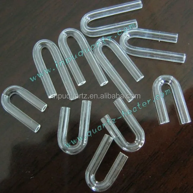 Маленькая U-образная прозрачная кварцевая стеклянная трубка для расплавленной стальной термопары