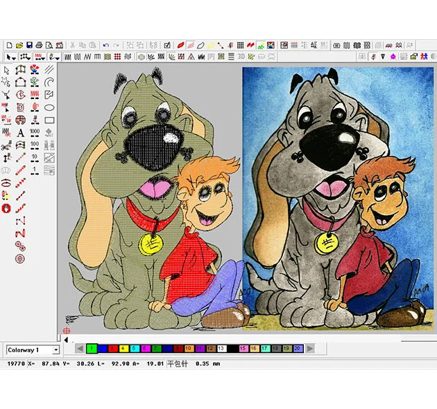 
Senior Designer Fast High-quality Tajima Profession Office Embroidery Digitizing Tape 