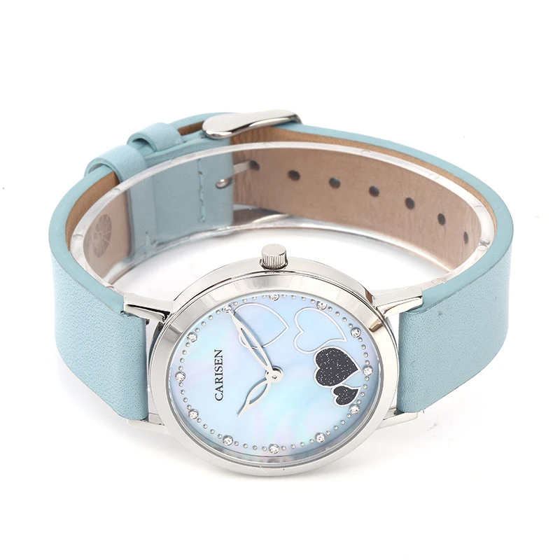Current female watch wholesale genuine leather stainless steel luxury ladies quartz watches producer