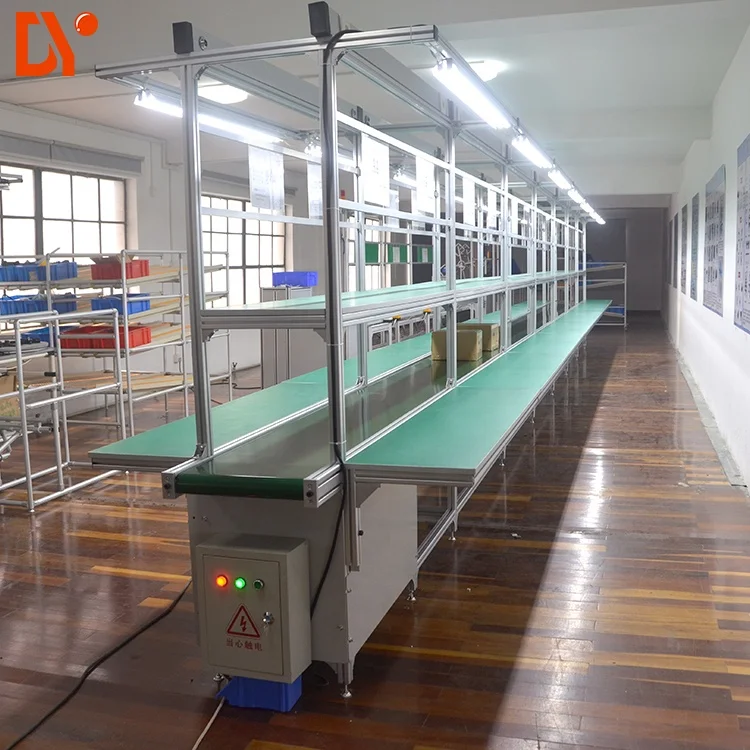 DY1128 Double Face Belt Conveyor System ESD LCD TV bench assembly line for industrial production