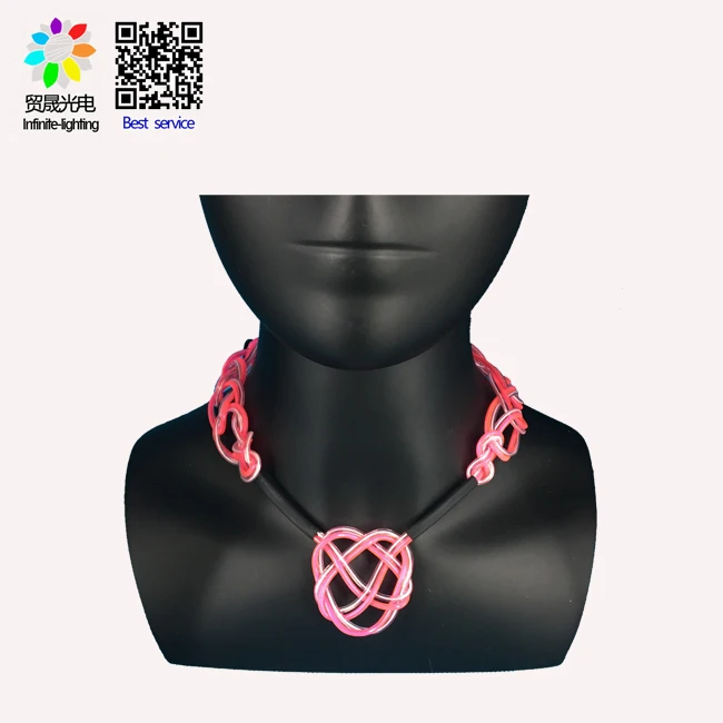 LED DIY flashing luxury choker colorful lighting up glow up necklace