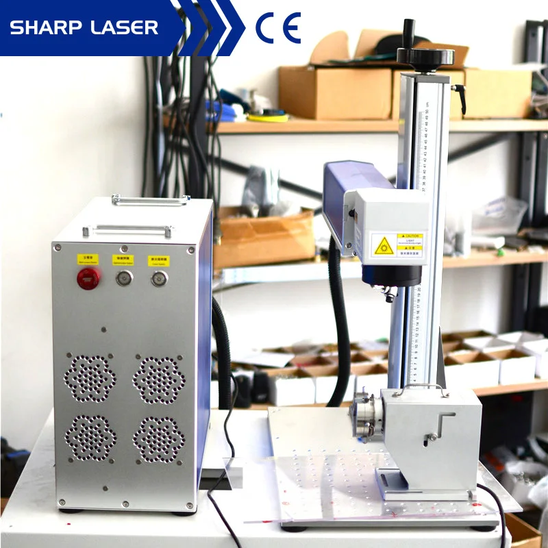 portable mini desktop Mopa color raycus lazer 20w 30w 50w cnc jewelry metal fiber laser marking machine marker price for sale