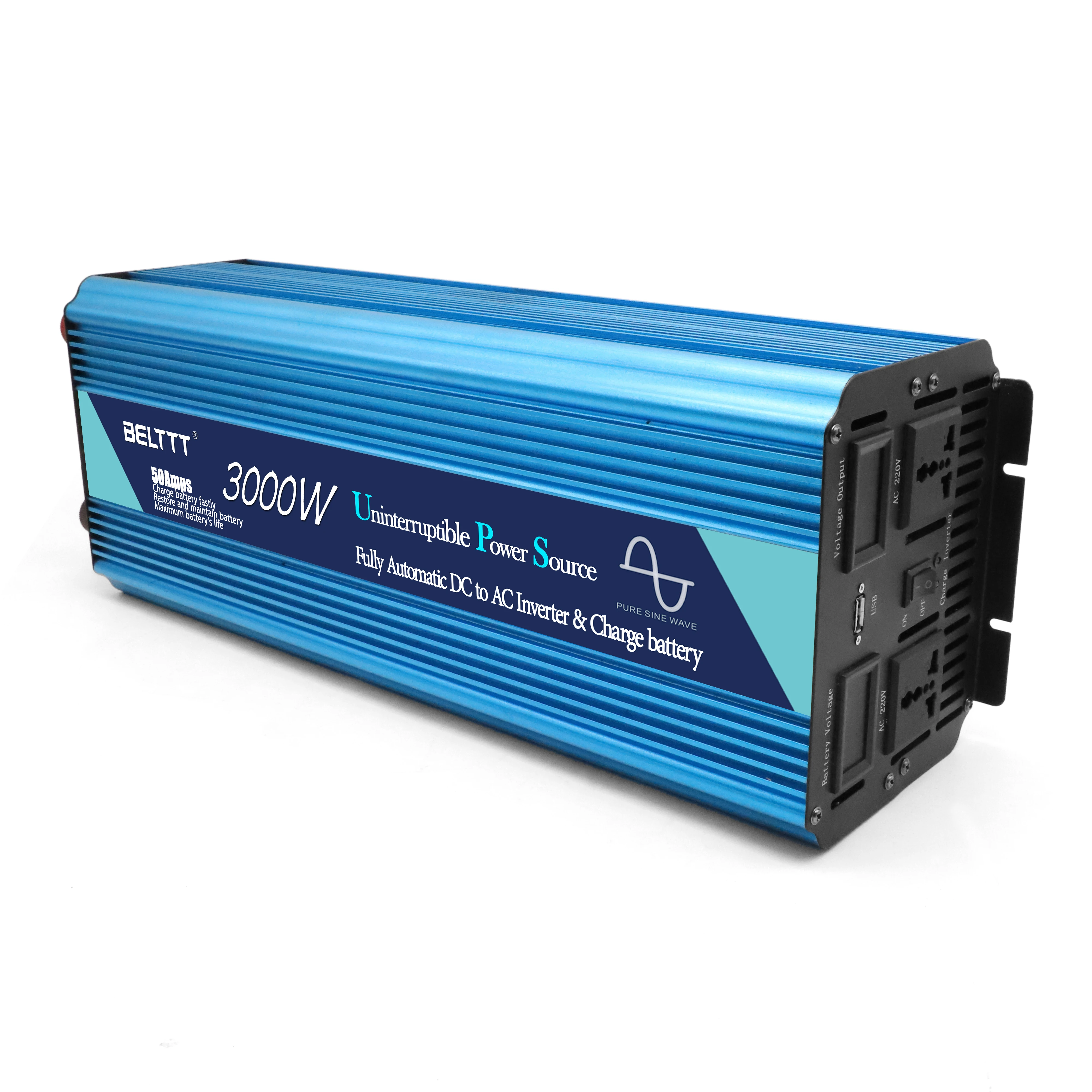 Hot Sale Off Grid Solar Inverter Pure Sine Wave 3000w 3kw 12v 24v 48v dc to 220v 230v ac UPS Inverter Battery Inverter&Converter