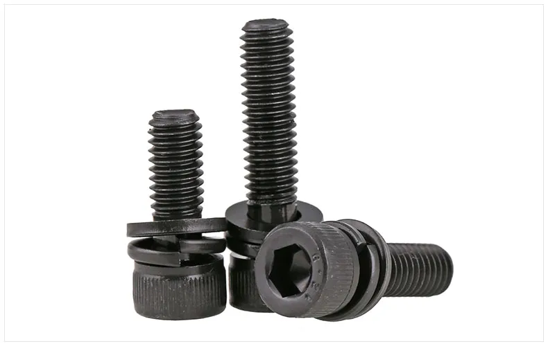 M3 M4 M5 M6 Socket Cap Head Sem Screw With Captive Washer And Flat Washer
