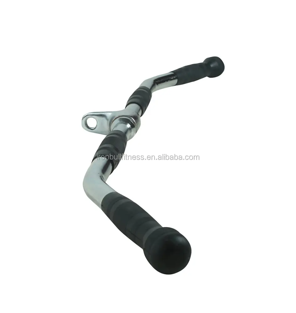 
Gym Equipment Deluxe Revolving Curl Bar with Rubber Handgrips 