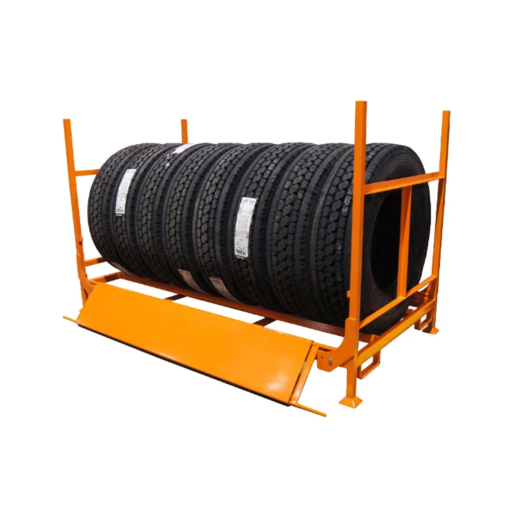 Warehouse Stackable Car Truck Metal Pallet Rack Mobile Tire Rack