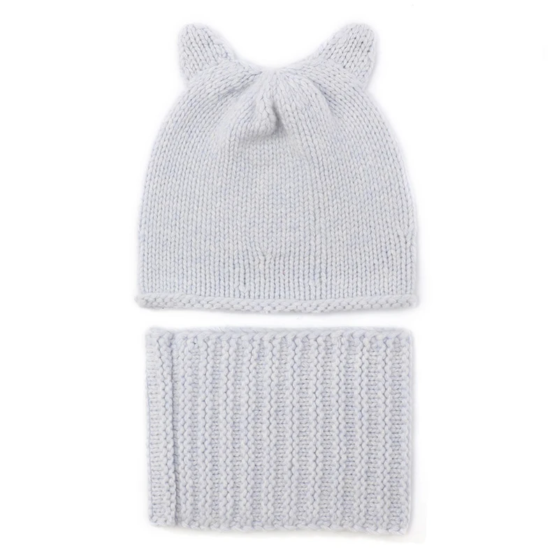 Cashmere Baby Winter Hat Scarf Set Crochet Scarf Hat Pattern Cashmere Hat Beanie Made in Inner Mongolia for Baby Children Plain