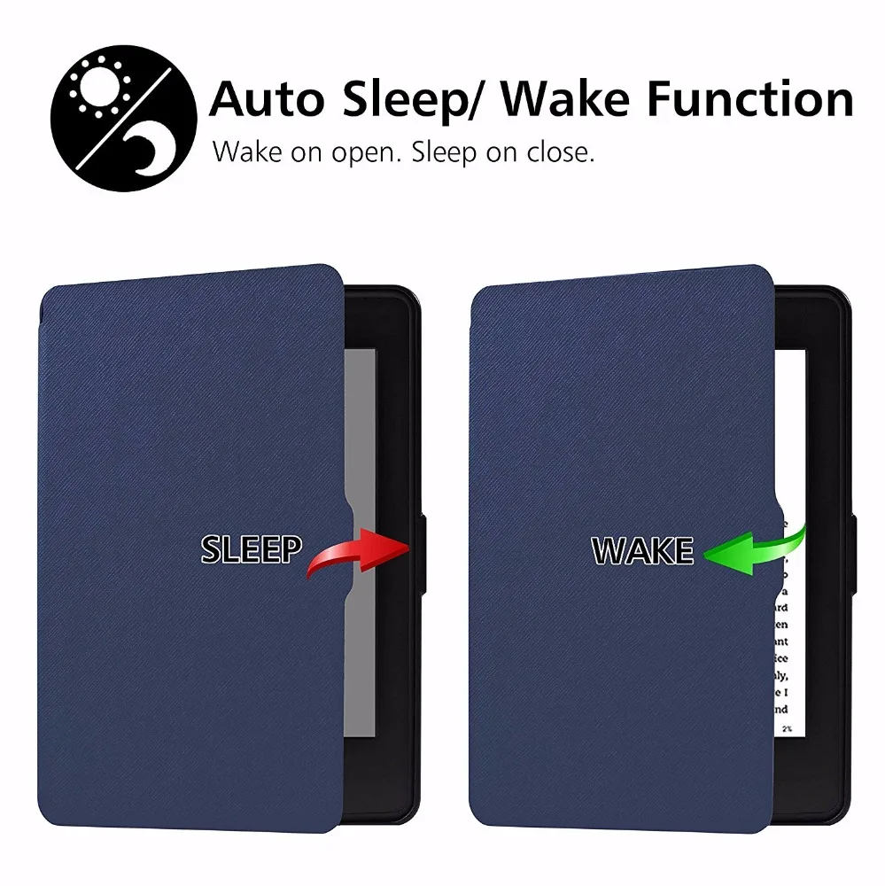 
Kindle Paperwhite Case Cover - PU Leather Smart Cover for All-New Kindle Paperwhite Fits All versions: 2012, 2013, 2014, 2015 