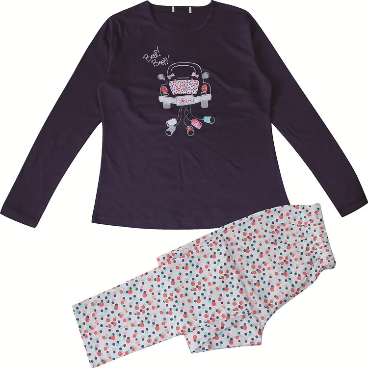 Factory women cotton +polyester wholesale pyjamas turkey pijamas