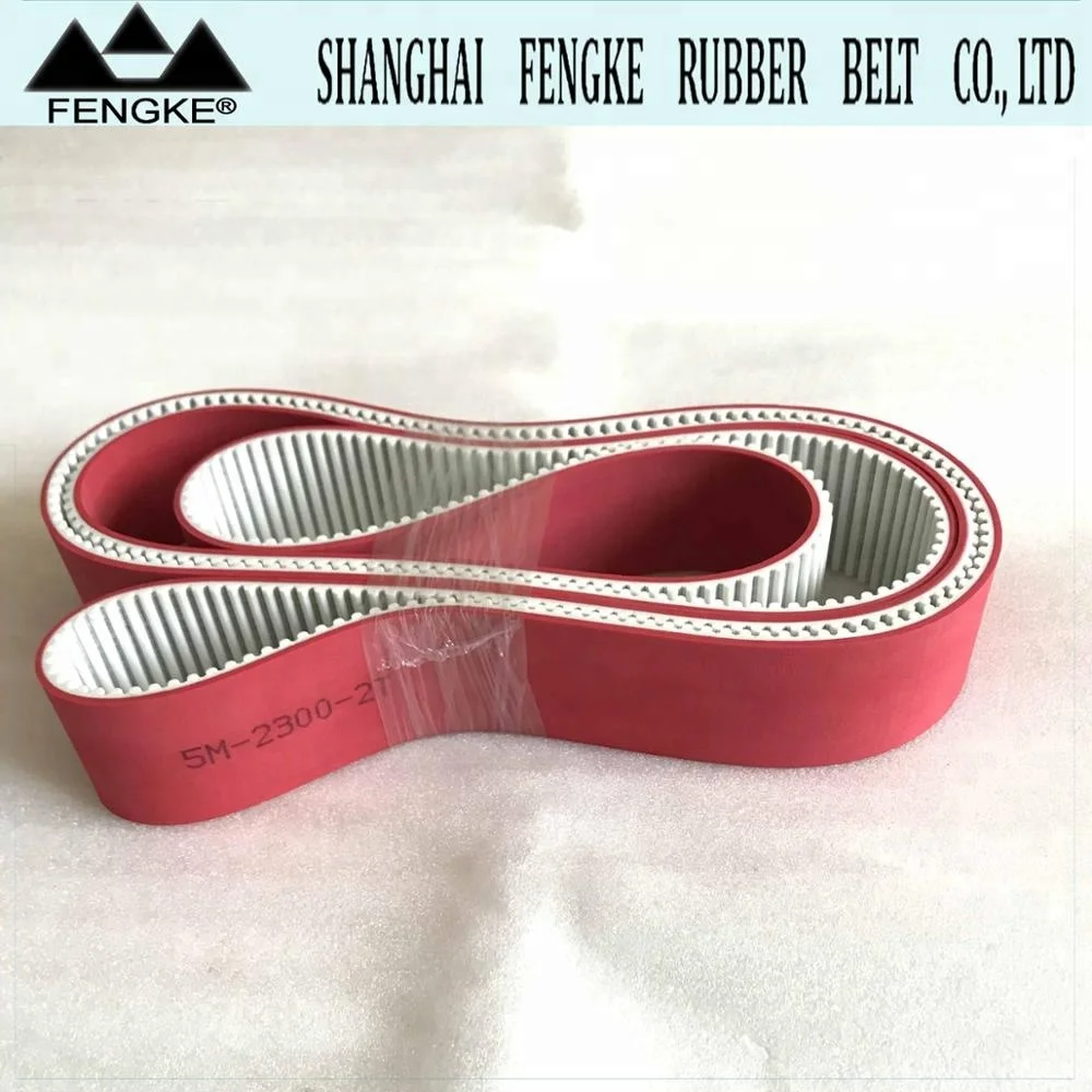 Red Rubber Coating PU Synchronous Belts 5M-2300-2T