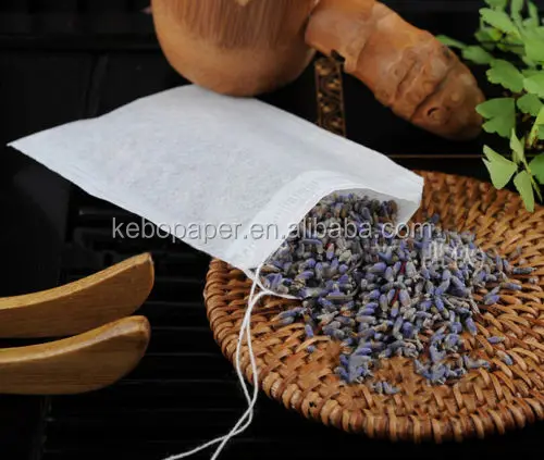 Empty tea bag with string