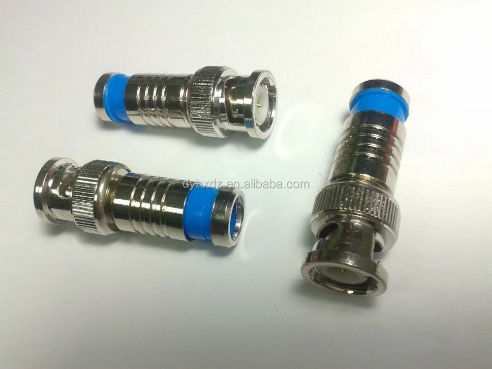 Водонепроницаемый компрессионный разъем BNC для кабеля Coax RG59 камер