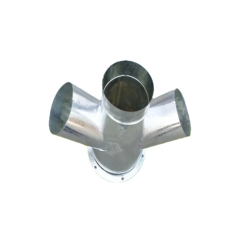 duct fitting Galvanized sheet Y branch Tee 3 way air duct fittings