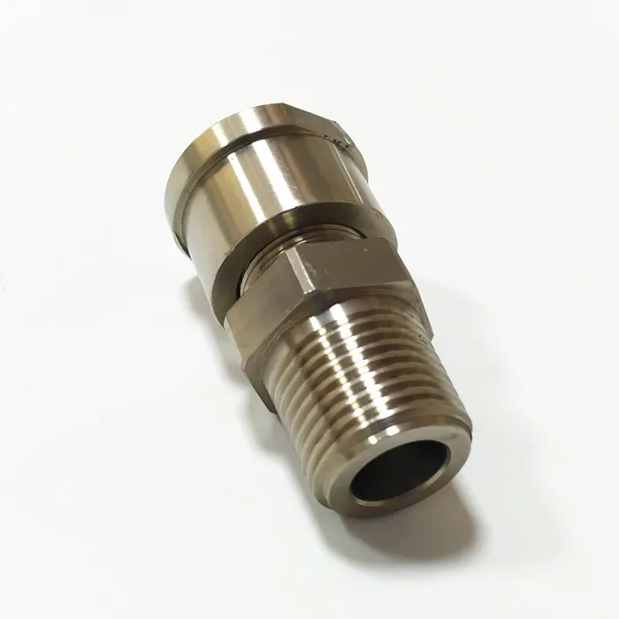 CNC turning machining of titanium alloy gasoline valve connection screw