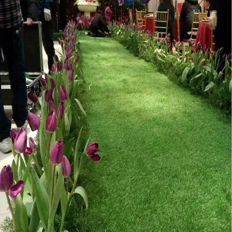 Outdoor 4 colors plastic garden landscaping artificial grass