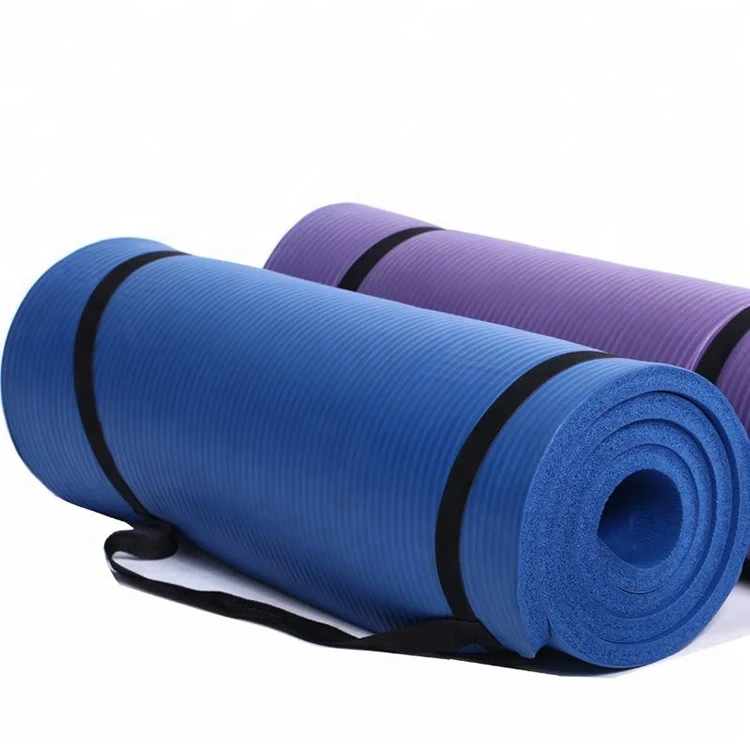 Factory price OEM design yoga exercise mat ecofriendly extra thick nbr yoga mat factory whole sale roll mat for yoga sports