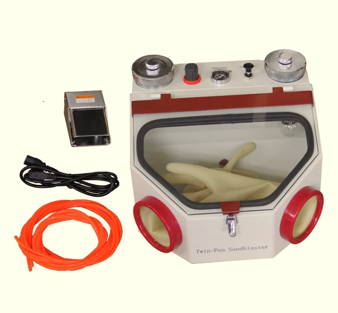 
Dental sandblaster with twin tank 