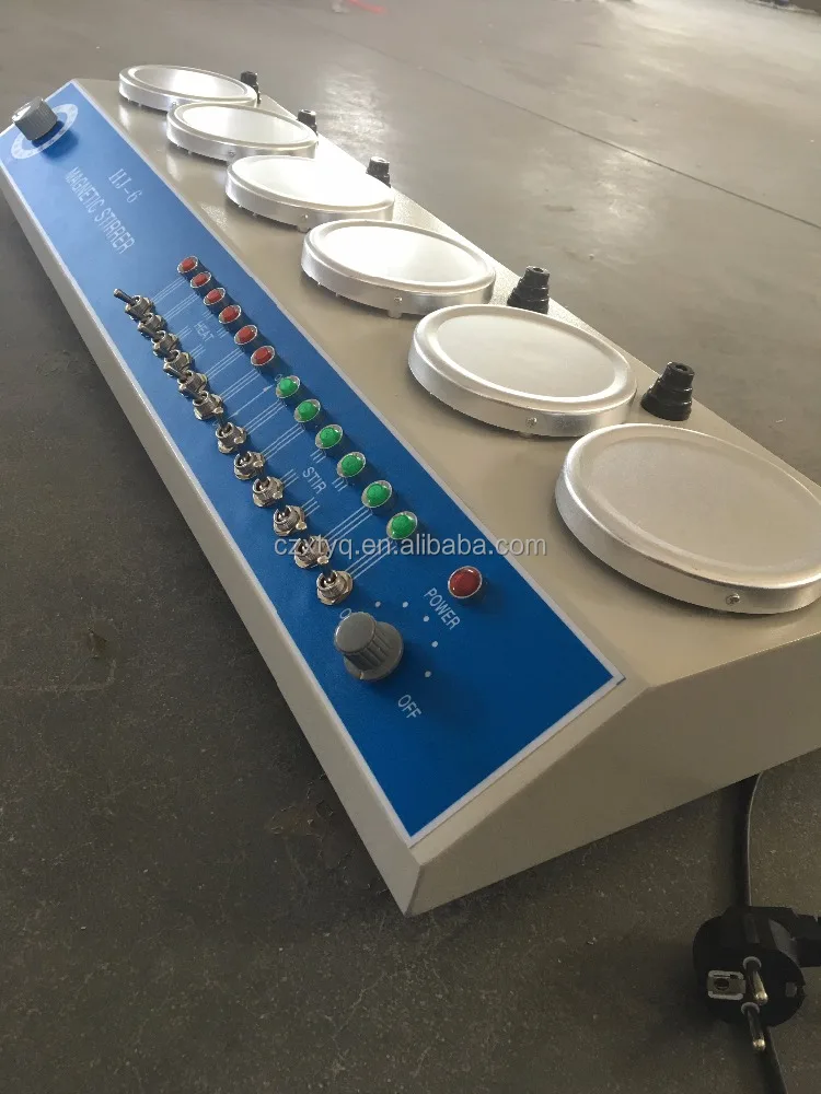 Laboratory heating Magnetic Stirrer 6 positions hot plate magnetic stirrer