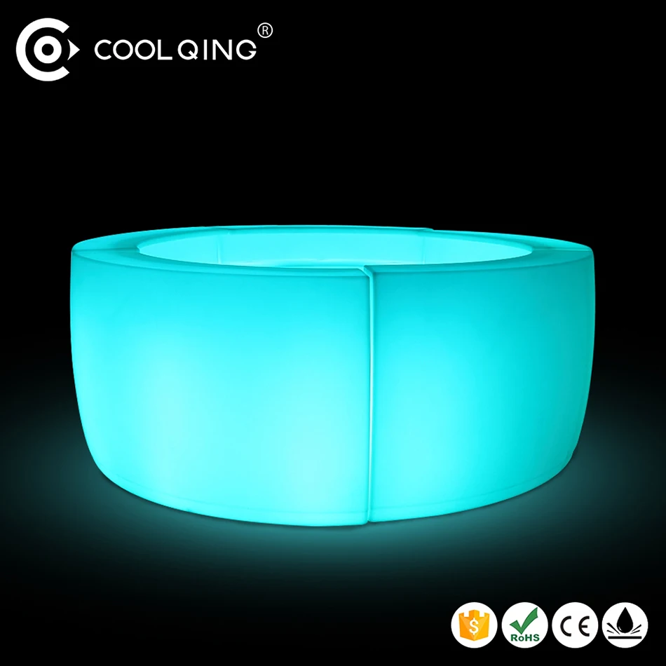 Commercial bar counter glowing colorful plastic LED party bar table glow furniture