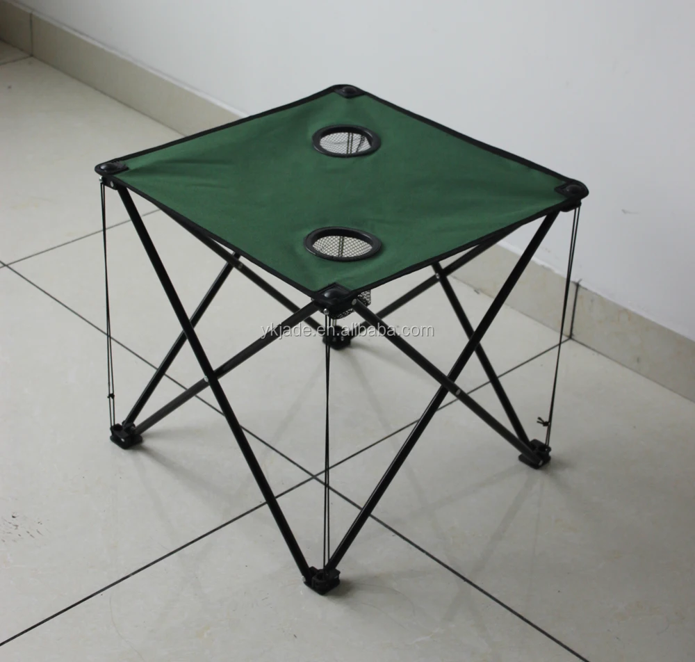 Promotional portable picnic table camping suitcase steel folding picnic table with 4 seats with low price