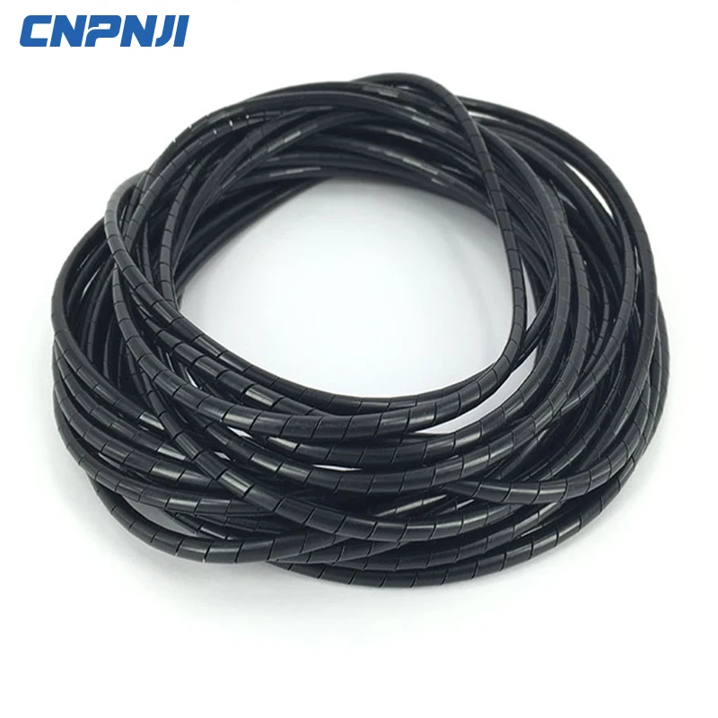 PE Plastic 12mm Wire Spiral wrapping Sleeving Band Tube Cable wrap Wire Protector Electrical Wire Sleeves