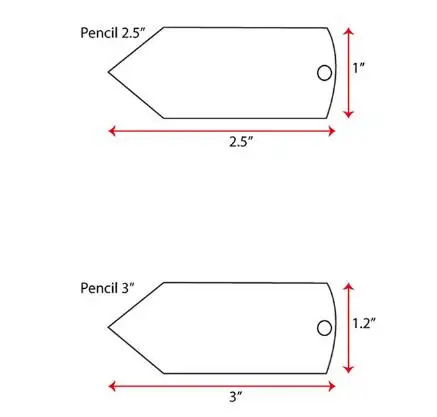 Handmade Tassel Drop Vinyl Pencil Keyring Cut Printed Acrylic Pencil Tassel Keychain