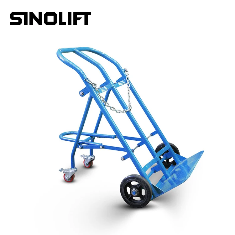 Sinolift TY Series  Fold-down Wear-resistant Cylinder Trolley with Solid Rubber Wheels