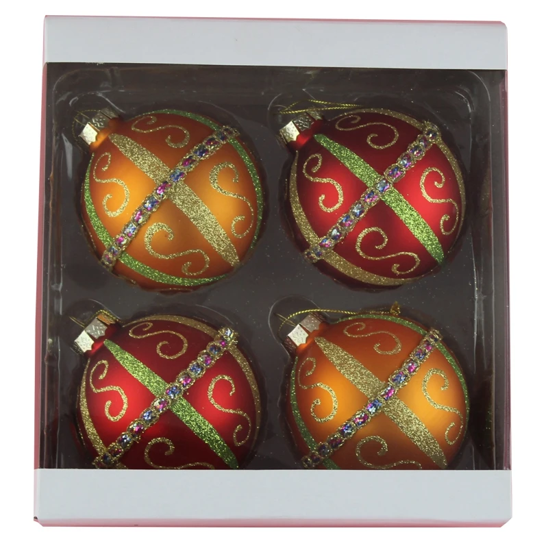 
Wholesale hanging baubles glass christmas ball sets for christmas decorations 