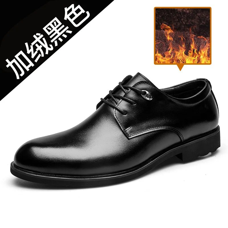 Wholesale black brown high quality genuine leather shoes custom men dress shoes