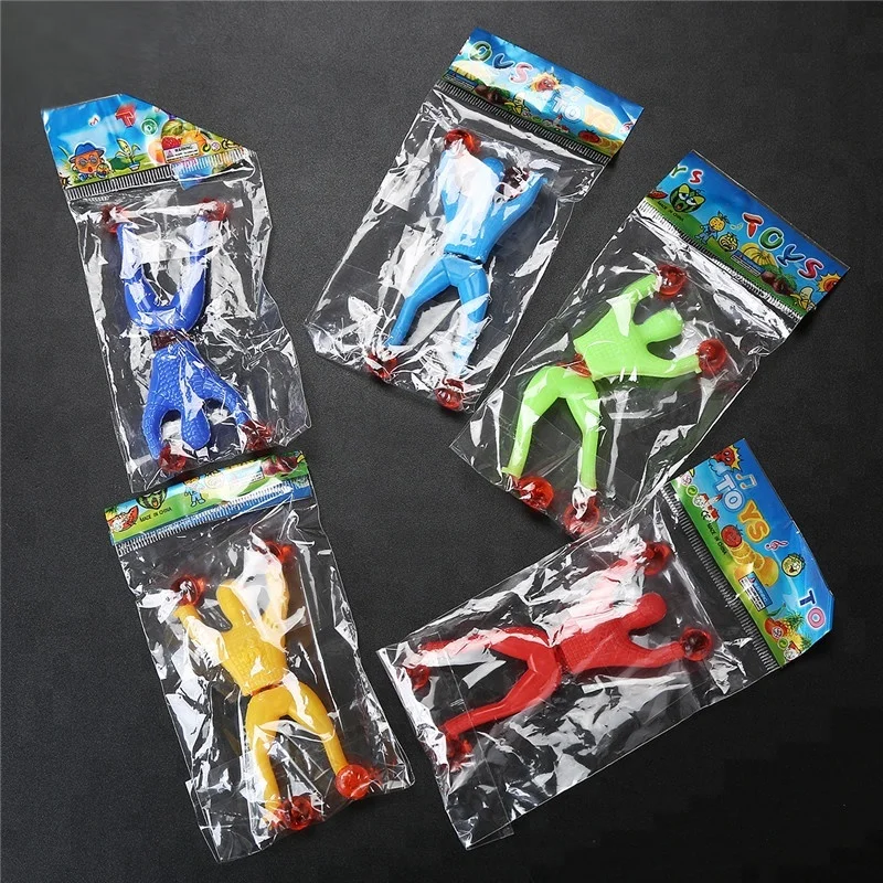 Small Sticky Man Climb On The Wall Children Toys Stick Man Bendy Toy Wall Climbing Man