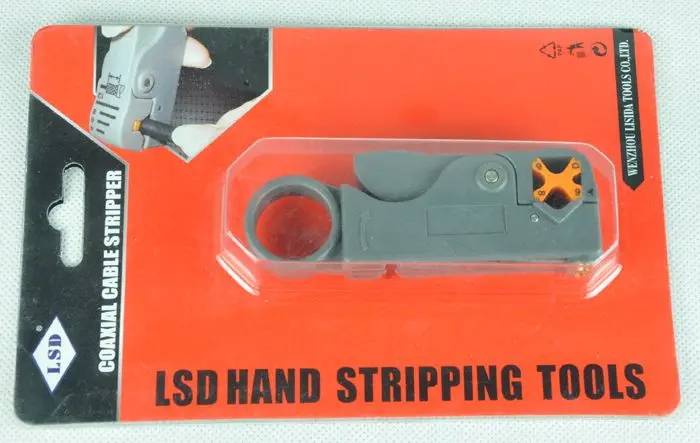 LS-332 Coax Cable Stripper RG6 RG59 RG58 wire stripping tool 2 Blades rotary cable cutter