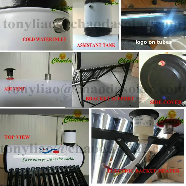 Evacuated tube collector model solar water heater