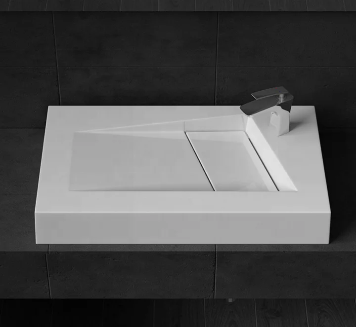 modern originalitydesign acrylic solid surface  lavabo hangs wall type art lavabo stage basin/sink