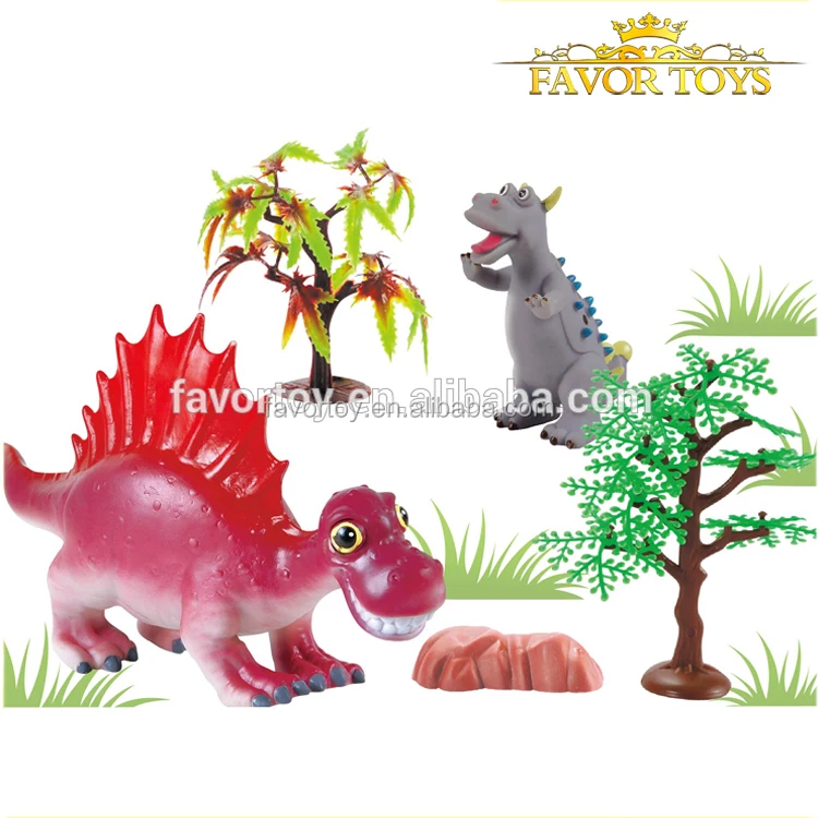 Wholesale eco friendly dinosaur 5 inch soft kids small rubber animal toys