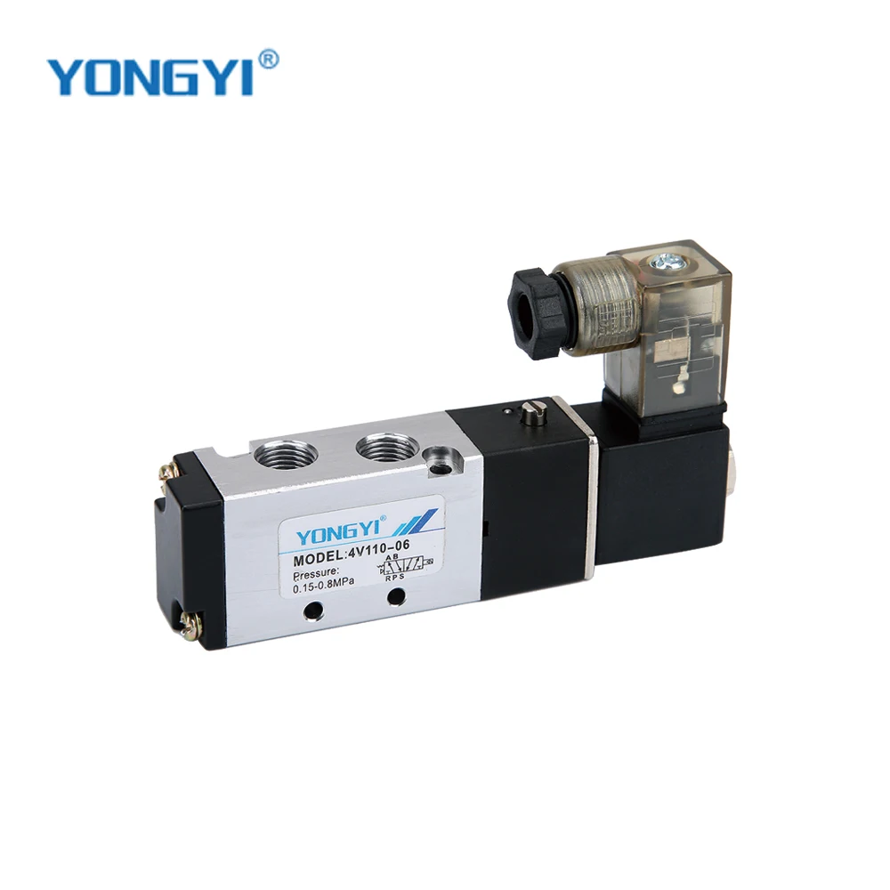 4v110-M5 5/2 Pneumatic 12v 24v dc Solenoid Control Valve 220v ac